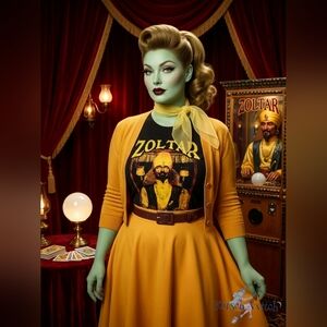 🔮✨️Zoltar Licenced Rock Rebel Graphic Tee - S Excellent Condition!